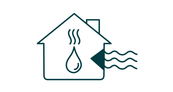 Warmtepomp lucht water symbool